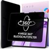 IPROKKO Filtro per la privacy magnetico a 360° per iPad Pro 11 pollici M4/M5 [2024/2025 - 5e/6a generazione] - Rimovibile a 4 vie, Anti Luce Blu Anti Riflesso, Alta Sensibilità