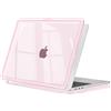 MOSISO Custodia Compatibile con MacBook Air 13 Cover M5 M4 M3 M2 2026-2022 | Finitura Trasparente Cristallina & Angoli Antiurto Case per MacBook Air 13,6 pollici A3449 A3240 A3113 A2681, Rosa