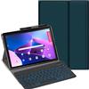 FKQLH Italiana Layout Tastiera Custodia Retroilluminata Rimovibile Magnetic Wireless Bluetooth Cover con Supporto per Lenovo Tab M10 Plus 3rd Gen 10,6'' TB-125FU/128FU, Verde