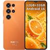 OUKITEL C2 Smartphone Android 16 12GB+32GB 6,52 13MP+5MP Dual SIM Arancio | Smartphone Android 16, 12GB (3+9) RAM + 32GB ROM/TF 1TB, 6,52 HD, Quad-Core 2,0GHz,5000mAh,13MP+5MP Dual SIM 4G/OTG