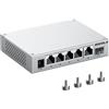 SODOLA Switch gestito a 5 porte da 2,5 GB, 5 porte 2,5 G Base-T, 1 SFP+ da 10 G, raffreddamento in lega di alluminio e montaggio magnetico - Switch di rete Web 2.5G LACP/QoS/VLAN/IGMP per Homelab