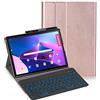 FKQLH Italiana Layout Tastiera Custodia Retroilluminata Rimovibile Magnetic Wireless Bluetooth Cover con Supporto per Lenovo Tab M10 Plus 3rd Gen 10,6'' TB-125FU/128FU, Oro Rosa