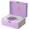 KLIM Retro CD Player Lettore Portatile con Altoparlanti, Ricevitore Bluetooth | AUX, USB, Batteria Ricaricabile, Design Retrò, Stereo Compatto per Casa e Musica, Collega il Tuo Smartphone o Tablet - Viola