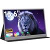 AYY Monitor Portatile da 15.6 Pollici FHD 1080P USB-C HDMI Schermo Secondario Esterno per Computer HDR IPS Gaming Estensione per PC MAC Smartphone Compatibile con PS4/5 Xbox Switch con Altoparlanti