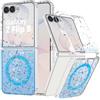 Yutwo Cover Magnetica per Samsung Galaxy Z Flip 8 5G, Custodia Trasparente con Glitter