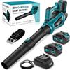 Dhapy Soffiatore a Batteria 21 V con 2 Batterie da 4,5 Ah | Motore Brushless da 600 W, 5 Livelli di Potenza + Turbo, con Caricabatterie e Tubo di Prolunga per Giardino, Terrazza