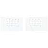 Arborthrum Tenda laterale per feste, 2 pezzi, parete laterale per gazebo, telone laterale di ricambio per tenda da giardino, 400 x 195 cm, bianco PE e acciaio