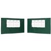 Arborthrum Tenda laterale per feste, 2 pezzi, parete laterale per gazebo, telone laterale di ricambio per tenda da giardino, 400 x 195 cm, verde, PE e acciaio