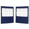 Arborthrum Tenda laterale per feste, 2 pezzi, parete laterale per gazebo, telone laterale di ricambio per tenda da giardino, 200 x 195 cm, blu PE e acciaio