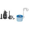 Steinbach Speed Clean Active Balls Plus Filtro a Sabbia, Nero, 41 x 25 x 56 cm & Intex Skimmer di superficie Skimmer di superficie Deluxe per montaggio a parete Skimmer a sospensione
