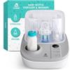 Lil' Jumbl Scalda biberon e sterilizzatore 2 in 1, sterilizza i vapori e asciuga gli accessori, riscalda e scongela latte e formula, temperatura, timer e spegnimento automatico
