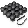 Zengest Copridadi per Audi A1 A3 A4 A5 A6 A7 A8 TT Q3 Q5 Q7 | Coprimozzi da 17 mm, 20 pezzi, nero lucido, per Audi, facile installazione e fissaggio sicuro