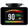 AMROOLOO P16 HUD per Auto, Display Head Up OBD2, Tachimetro Digitale con RPM, Temperatura Acqua, Tensione, Consumo Carburante e Allarmi Multipli