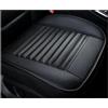 KVKQMLFEAW Coprisedile Anteriore Universale Auto Antiscivolo Four Seasons | Salvasedile Auto Cuscino Sedia Con Tappetino In Pelle Traspirante Set Completo Coprisedili(Black)