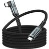 Lustrens Cavo USB-C a USB-C da 3 metri, 100W, 20 Gbps, cavo di ricarica rapida