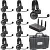 Lustrens Sistema di interfono wireless full duplex Came-TV Waero, con cancellazione del rumore, per comunicazioni di gruppo a distanza fino a 365 metri. Cuffia mono auricolare per professionisti