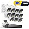 Lustrens Sistema di sicurezza - Sistema di telecamere - Telecamera di sorveglianza - Kit di videosorveglianza - Videosorveglianza