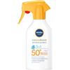 NIVEA SUN - Pistola solare protezione per bambini e bambini, sensitiva Protect FPS 50+ (1 x 250 ml), spray ultra resistente all'acqua, crema solare formulata per la pelle fragile dei bambini e dei