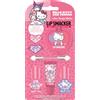 Lip Smacker, Set Regalo Trucchi Hello Kitty in Blister per Bambini | 3 Polveri Shimmer, Lucidalabbra in Tubetto, 2 Smalti per Unghie, Pennello, 2 Mollette per Capelli, Set Completo
