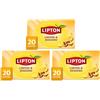 Lipton Limone e Zenzero, infuso naturalmente senza caffeina, Infusi alla frutta ed erbe, Confezionati singolarmente, 60 filtri (3 confezioni da 20 filtri)