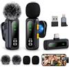 Aiwgyibo Microfono Wireless, Microfono Bluetooth 2 in 1 per iPhone/Android/Computer | Microfono per Video Social con Riduzione del Rumore per Live Streaming, Vlog, YouTube, TikTok e Interviste (Nero)