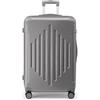 LEADZM Valigia Media Rigida (Grigio scuro, L/65CM) | Trolley Bagaglio a Mano in ABS, Suitcase con 4 Ruote Girevoli Doppie