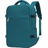 ZHXX per bagaglio a mano Ryanair 40 x 30 x 20, zaino bagaglio a mano per aereo, compatibile con 40 x 30 x 20, con scomparto per laptop, per uomo e donna., Blu pavone, 55x40x20cm, Classico