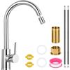 YYTECH Miscelatore da cucina girevole a 360° per acqua fredda e calda, in | Rubinetto da cucina, rubinetto da cucina ad alta pressione, con cartuccia in ceramica antigoccia, rubinetto per lavello con