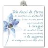 F.LLI BONELLA Piastrella Preghiera della Serenità Dio Dacci la Forza 10x10 cm Ceramica | Ceramica di Sassuolo, testo in rilievo, cordino in raso, scatola regalo finestrata. Made in Italy, Fratelli Bonella 1931