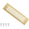 PATIKIL Copertura Presa d'Aria Porta 8 x 2,4 pollici Alluminio Oro | Griglia di Ventilazione con Foro Ovale, con Viti di Montaggio, per dio, Guardaroba, Soffitto e Porta