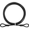 Mi Metty Robusto cavo di sicurezza lungo 3 m con passanti, 5 mm, cavo in acciaio intrecciato resistente al taglio, versatile e resistente alle intemperie, catena di sicurezza per lucchetto, lucchetto a catena