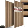 tectake® Set da 2 Pannelli Acustici, Effetto Legno, Feltro Fonoassorbente | MDF e Impiallacciatura in Legno, Montaggio con Colla o Viti, 60 x 120 x 2,1 cm per Pannello, Peso 5, 4 kg, Rovere