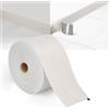 OJTOJT Battiscopa Adesivo Flessibile 10 m, Effetto Legno Bianco | Larghezza 10 cm in PVC Ritagliabile per Rifinire il Bordo tra Pareti e Pavimento