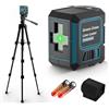 Kevsuvqin Livella Laser con Treppiede 106cm & 2 Batterie AA, Autolivellante | Laser Verde, IP54 Impermeabile, Linee Incrociate, Luminosità Regolabile Livello Laser per Cantieri Edili, Interior Design