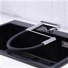 XJTNLB Rubinetto Cucina Sottofinestra con Doccetta Estraibile Cromato Miscelatore Lavello Gomma Rubinetto Reclinabile Cucina Sottofinestra con 2 Modalità Di Getto