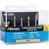 Kutzall Kit da 4 pezzi per fresa rotante di dettaglio - albero da 1⁄8, punta fine per intaglio del legno per Dremel, Foredom, Ryobi, Milwaukee Tools - Carburo di tungsteno strutturato, 18FKIT02