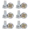 Chao Zan Lampadine Led GU10 220V, Lampada LED 4W COB Faretto Luce Bianco Caldo 3000K,400LM,confezione da 6 pezzi