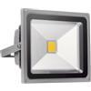 UMBRELLA® 30W LED proiettore faro argento bianco caldo IP65 | Faro LED 30 W in nero, bianco caldo, con sensore di movimento e spina - si accende in modo automatico