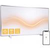 Silvergear® Pannello Infrarossi 720W WiFi | Parete o Terra | 120x60 cm | Temperatura 0-37 °C, app Smart Life, timer giornaliero e settimanale, supporti e piedini inclusi, protezione termica