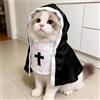 Generic Costume da Suora per Cani: Sister Habit Pet Cosplay per Halloween Natale，M | Vestito Suora per Gatti, Adorabile Costume di Piccola per Eventi di Travestimento, per Feste, Sfilate e Regali Natalizi