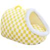 Generico Cuccia Pantofola Gatti Lavabile Fondo Antiscivolo Ultra Morbido Peluche | Pantofola Accogliente Per Animali Da Interno Morbida Cuccia Caverna In Peluche Calmante Per E Cani Di Piccola Giallo chiaro S
