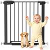 YEAUPE PRO Cancelletto di Sicurezza Per Bambini Senza Fori, 80-83 cm, Nero | Cancelletto per Cani Pressione, Altezza 76 cm, Apertura a Una Mano, Chiusura Automatica, Rampa Accessibile, per Scale e Porte