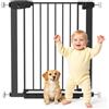 YEAUPE PRO Cancelletto di Sicurezza Per Bambini Senza Fori, 75-78 cm, Nero | Cancelletto per Cani Pressione, Altezza 76 cm, Apertura a Una Mano, Chiusura Automatica, Rampa Accessibile, per Scale e Porte