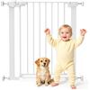YEAUPE PRO Cancelletto di Sicurezza Per Bambini Senza Fori, 75-78cm, Bianco | Cancelletto per Cani Pressione, Altezza 76 cm, Apertura a Una Mano, Chiusura Automatica, Rampa Accessibile, per Scale e Porte