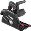 VEVOR Troncatrice Circolare per Binario Taglio di Legno, Troncatrice Circolare Lama 165,1 mm Angolo di Taglio da 90° a 45° Velocità 5500 giri/min Taglierina da Banco per Legno Guida non Inclusa