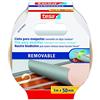 Tesa Biadesivo per Pavimenti Rimozione senza Residui - Nastro Biadesivo per Moquette, Pavimenti in Pvc - Nastro per Fissaggio Rinforzato in Tessuto, 5 m x 50 mm