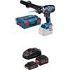 Bosch Professional BITURBO Trapano-avvitatore con percussione a batteria GSB 18V-150 C + System Set di Batterie