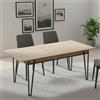 Dmora Tavolo Allungabile Dbauman 80x170x76h cm Marrone Quercia 4 Posti Allungabile, Meccanismo Estensione Allunga Centrale