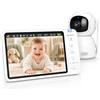 BURNNOVE Baby Monitor Video e Audio 5" 720P IPS Senza WiFi, 100h ECO | Telecamera neonato con monitor, VOX, rotazione 355°/90°, zoom 2x/4x, visione notturna, audio bidirezionale e 8 ninne nanne