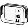 Aucuu Beauty Case Trasparente, Borsa da Toilettatura Impermeabile per Cosmetici e Viaggio